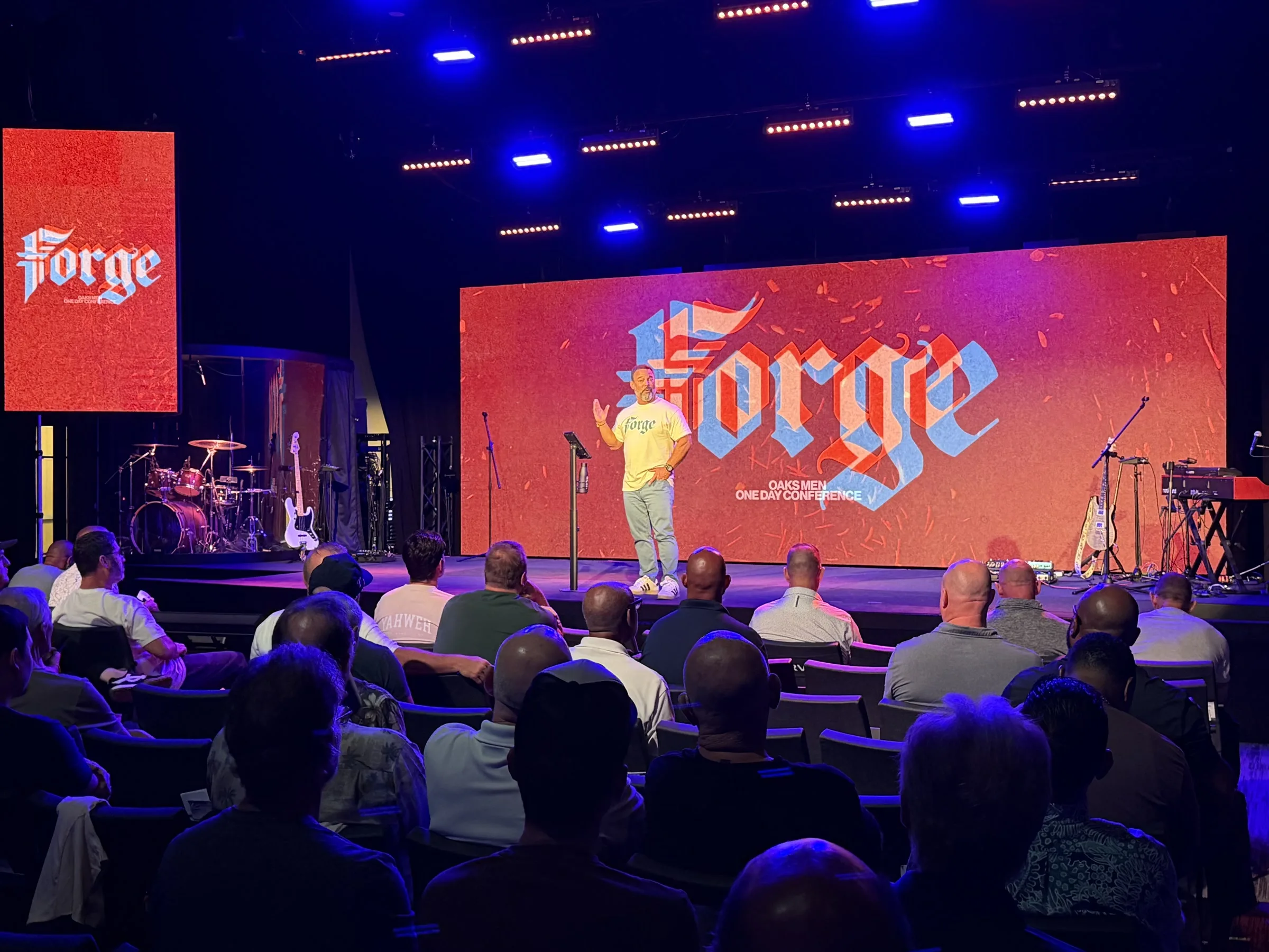 A wide view of the audience during Pastor Joel Scrivner's Forge One Day session